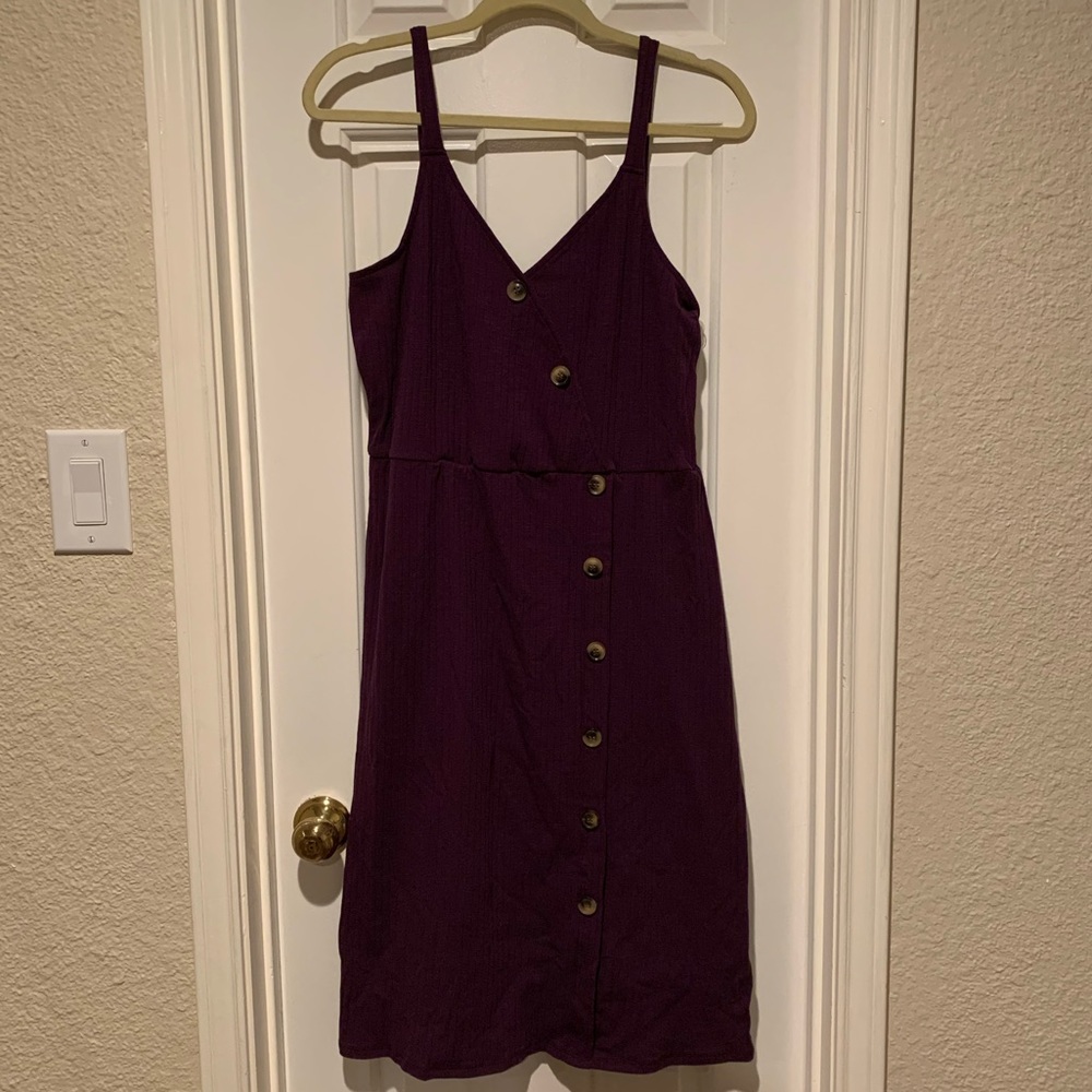 ⚡️🏷 CHARMING CHARLIE MANILA PURPLE MIDI DRESS NWT